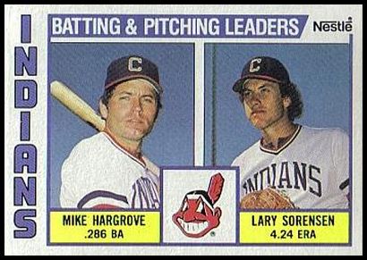 546 Indians Batting & Pitching Leaders (Mike Hargrove Lary Sorensen)